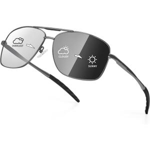 Aviator Sunglasses for Womens Men UV Protection Polarized Pilot Style Durable Metal Frame with Spring Hinges