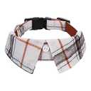 Faleela Cotton Plaid Shirt Style Dog Collar Soft Cute, Boy Dog Collar with Quick-Release Buckle, Adjustable Bow Tie Collar for Large Dogs