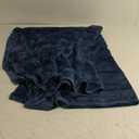 Dark Dusty Blue Stone Blue Throw Blanket Flannel Fleece Throw Size 50 by 60 Inches for Couch Sofa Bed 280GSM,Super Soft Plush Cozy and Luxury Warm Bed Blanket for All Season (Throw(50"60"))