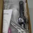 Hoimpro 3 Holes 4 Inch Bathroom Faucet,4" Centerset Vanity Waterfall Bathroom Sink Faucet 2 Hole Two Handles cUPC Supply Hoses Pop Up Drain Matte Black