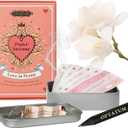 Paper Incense Love in Peony - 48pcs with Vintage Tin Case, Cute & Unique Gift Idea for Birthday, Anniversary Quick Use & Long-Lasting Fragrance, Aromatherapy & Stress Relief