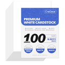100 Sheets White Cardstock Paper, Cardstock Printer Paper 8.5 x 11, 92lb/250gsm Card Stock, Heavy Thick Printing Papers, Copy Papers for School Office Supply,DIY Card,Art, Tag,Invitation,Construction