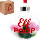 2 x Funny Christmas Ornament 2025  Silly ELF Poop Ornament for Christmas Tree, Hilarious Novelty Christmas Ornaments, Shatterproof White Elephant Gifts for Adults, Coworker Gag Gift Decor (Multi-color)