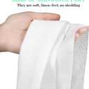 Molain 100Pcs Disposable Bath Hair Towels, Pure Cotton Absorbent Large Luxury Tissues, 27.5" x 12" Salon Spa Towels for Massage Yoga Camping Trips (White)
