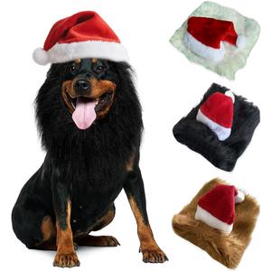 Dog Costume Lion Mane Funny Reindeer Moose Dog Costume for Halloween & Christmas Photoshoot Entertainment (Black) Size M