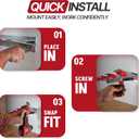 PERCH Tool Holder Rack for Milwaukee M18 18v | Securely Mounts 5 Cordless Tools | Universal Mounting | Most Durable Cordless Tool Organizer
