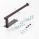 ASTOFLI Paper Towel Holder Under Cabinet No Drilling, Self Adhesive Paper Towel Holder Wall Mount for Kitchen Rack, Under Counter Napkin Holder No Drill, RV, 304 Stainless Steel, Oil Rubbed Bronze