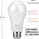 Aukora Dusk to Dawn Light Bulb, 12W (100-Watt Equivalent) Smart Sensor Light Bulbs Super Bright E26 Automatic On/Off Security Lights Outdoor/Indoor for Porch Garage Garden Patio(Cool White 2 Pack)