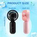 12 Pack Mini Portable Handheld Fan Bulk for Travel 3 Speeds, Rechargeable USB Battery Operated, Small Personal Eyelash Fans for Women Men Indoor Outdoor(Multicolor,Classic Style)