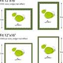 12x16 Picture Frame with Real Glass, Colorful Solid Wood Photo Frames with Wavy Mat for Wall Hanging, Green, 1 Pack