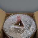 VONLUCE Semi Flush Mount Ceiling Light, 18" Ceiling Light Fixture with Diffused Shaped, Modern Light Fixture for Bedroom Living Room Entryway Hallway, White Shade & Black Finish