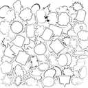 90 Pcs Thought Cloud Sticker Notes Talking Bubble Shaped Sticky Notes Dialog Box Paper Stickers Blank Sticker Labels Assorted Shape Paper Stickers Self-Stick Memo Pads Set for Diary, Planner, Album