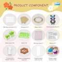 LELESUN DIY Fabric Flower Bouquets Toys, Craft Kits Toys for Kids, Flowers Market Toy, Arts & Crafts for Girls Ages 4 5 6 7 8Educational Activity Preschool, Christmas Birthday Gift for Toddler