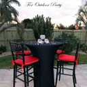 8Pack Cocktail Table Covers 32x43Inch Black Cocktail Tablecloth Fitted Spandex Stretch Hightop Table Cover for Party Bar Pub Wedding Banquet