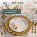 Gold Charger Plates bulk 100, 13" Gold Chargers for Dinner plates