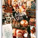 Autumn Aesthetic Case Compatible with iPhone 13, Fall Leaves Halloween Pumpkin Collage Case for iPhone 13 for Teens Men and Women, Cool TPU Bumper Phone Case Cover