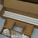 1 Inch Curtain Rod For Windows 28 to 48 Inches, Heavy-Duty Adjustable Decorative Curtain Rod With Rattan Leaf Hollow Finials For Bedroom And Living Room White