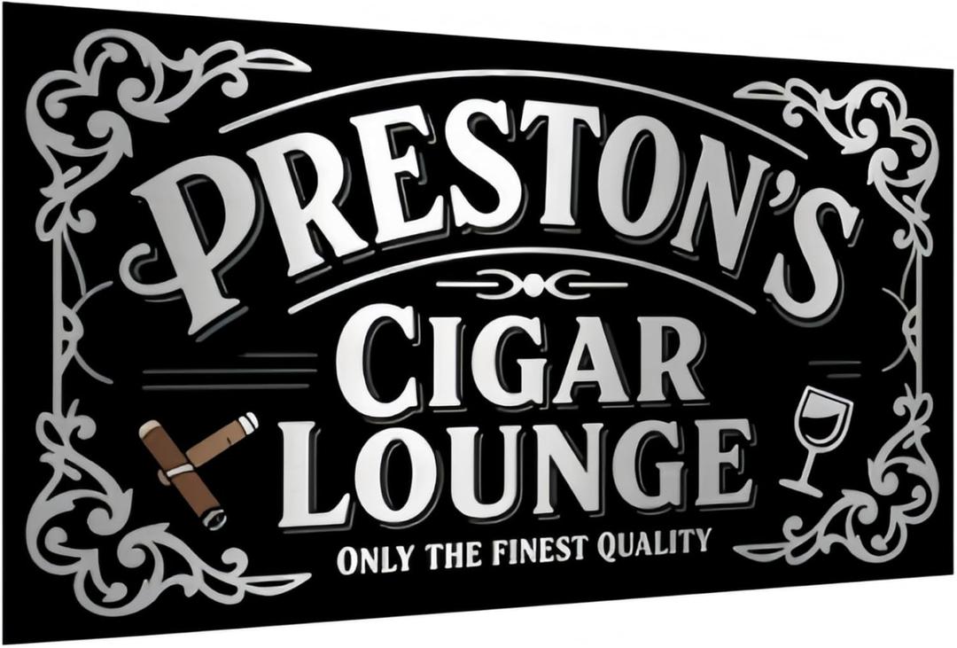 Retro Metal Sign  Classic Cigar Design Wall Plaque  12x8 Inch Tin Decor for Kitchen, Bar, Cafe, or Game Room