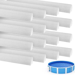 Frienda 47 Inch 12 Pcs Peel and Stick Above Ground Pool Cove Foam Long Add Protection to Swimming Pool Liner for Above Ground Pools Accessories, White