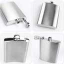 8 Oz Flask for Men, Leakproof Stainless Steel Flask with Funnel, Ideal for Camping and Gifting
