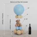 YALLOVE Clear Acrylic Tabletop Balloon Stand Kit, 23.6 Inch 4 pack Balloon Stick Holder with Base for Centerpiece Party Decoration (Balloons Not Included)