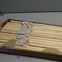 0.68-Inch Horizontal Wooden Bunkie Board/Bed Slats, Enhance Mattress Support, Queen(60.5"), Beige
