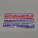 4th of July Party Favors Slap Bracelets for Kids 36PCS Red White and Blue American Flag Patriotic Snap Bracelet Bulk Independence Day Party Supplies Fourth of July Kids Toys Gifts Classroom Prizes