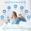 Grounding Sheets Twin XL, Pure Silver Organic Fitted Grounding Sheet for Improved Sleep and Pain Relief, 15Inch Deep Pocket Grounded Fitted Bed Sheets (Twin XL - 39"x 80"x 15" Grey)