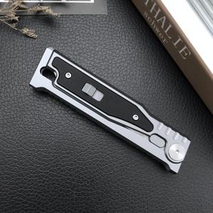 HUAAO EDC Pocket Knife, 3.15 Inch D2 Steel Blade, T6 Aluminium Inlay G10 Handle, Outdoor Camping Folding Knife with PocketClip, Cool EDC Pocket Knife for Men