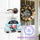 3 x Valentines Day Engagement Gift for Couples  Our Adventure Awaits Wooden Car Hanging Ornament, Just Engaged Keepsake for Future Mr & Mrs, Romantic Bride to Be Gift (Blue)