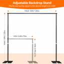 Pipe and Drape Backdrop Stand Kit 10x10ft, Heavy Duty Back Drop Adjustable Stand with Carry Bag, Metal Background Frame for Parties Wedding Birthday Decoration Photography Photo Booth Video