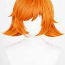 Short Orange Squirrel Cosplay Wig Ginger Layered Anime Wigs with Bangs for Women Halloween Party