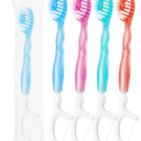90 Pack Disposable Travel Toothbrushes Bulk Individually Wrapped Mini 5-in-1Toothbrushes with Mint Toothpaste Tongue Scraper Floss Toothpick for Home Office Travel