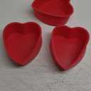 Heart Shaped Cake Pans, 3pcs 8 Inch Silicone Cake Pan for Baking, Heart Molds Silicone Non-Stick Quick Release Suitable, Easy Clean