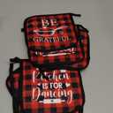 Bencailor 12 Pcs Pot Holders with Pocket Kitchen Hot Potholders Hot Pad Oven Mitts Cookie Bag Oven Gloves for Kitchen Gift Baking Cooking (Red and Black,Cooking Tool)