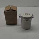 INFTYLE Coffee Canister with Airtight Lid, 22oz, 60 fl oz Cream, Stainless Steel Air Tight Lid Container with Date Tracker and Scoop Food Storage Jar for Grounds Coffee, Beans, Flour, Cereal