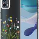 Unov Case for Moto G 5G 2023, Flower Bouquet | Crystal Clear, Anti-Slip Embossed Pattern, Shockproof Slim Protective, Anti-Yellowing TPU