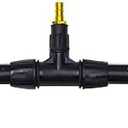 4-Nozzle Poly Boom Wand with 3/8" Brass Fitting  Convertible to 2 Nozzles, Lightweight for Garden, Farm
