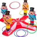 Christmas Games - Inflatable Nutcrackers Ring Toss Game for Adults, Gifts Indoor Outdoor Xmas Holiday Party Supplies Decorations