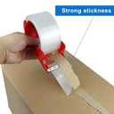 JIALAI HOME Heavy Duty Transparent Packing Tape,6 Rolls with Refillable Dispenser,Industrial Grade Packaging Tape for Shipping Moving Sealing,1.88 inches x 55 Yards Per Roll