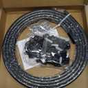 Flexible Bendable Ceiling Curtain Track, 9.8ft (3m) PVC, Metal, Plastic & Stainless Steel, Black, Ceiling Mounted