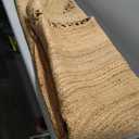 HOMIDATE Hand Woven Farmhouse Jute Area Rug 8 Ft Round Natural Yarn, Rustic Vintage Beige Braided Reversible Rug, Eco Friendly Rugs for Bedroom, Kitchen, Living Room, Farmhouse 100% Jute Rug