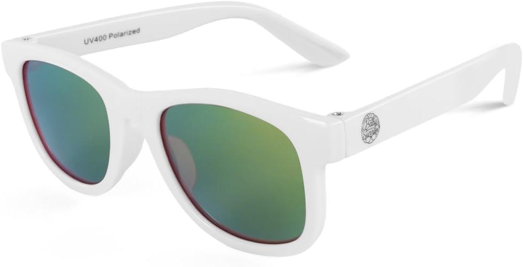 BABY SUNNIES Polarized Toddler Sunglasses Boys & Girls - Unbreakable, For Kids - UV Protection (White)
