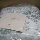 Laura Ashley - Full/Queen Comforter Set, Premium Cotton Bedding With Matching Shams & Bonus Decorative Pillow Covers, Floral Home Decor, Oeko-Tex Certified (Toile Delight Green, Full/Queen)