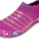 TOLLN Quick-Dry Barefoot Water Shoes for Men, Women & Youth  Versatile Aqua Socks for Beach, Pool, Kayaking, Hiking, Surfing, Yoga & Outdoor Sports (8.5 Women/7.5 Men, Purple)