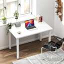 Need Small Desk, 31.5 inch Sturdy Writing Desk for Small Spaces, Computer Desk Teens Desk Study Table Laptop Desk Home Ofice Desk, White