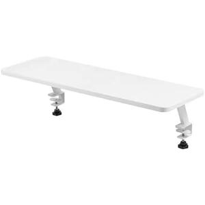 SUZEPER Computer Monitor Stand Riser,clamp On Desk Shelf,floating Desk Shelf,29.5 Inch Ergonomic Desk Shelf,printer Stand,desktop Organizer For Computer,laptop,printer(29.5“Lx9.8 W, White)
