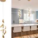 Gold Pendant Light,4000K Modern LED Pendant Lights Kitchen Island,Adjustable Pendant Lighting Over Island Hanging Pendant Light Fixtures for Kitchen Dining Room Hallway Foyer,1 Pack(Gold)