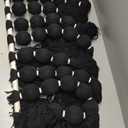 IOWER Large Macrame Wall Hanging Black Macrame Wall Decor Sphericity Cotton Textile Wall Hanging Boho Wall Decor Art Fiber Yarn Art Handmade 39" Wx39 L