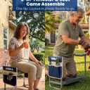 Aimerla Foldable Garden Kneeler Seat Heavy Duty [Upgraded Widened Thick Kneeling Pad] Garden Stool with Large Garden Tool Bags with Pockets - Portable Garden Bench Gardening Gifts for Parents, K3-blue